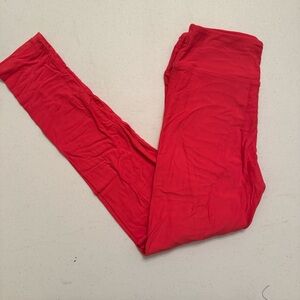 LuLaRoe NWT Red Leggings | One Size